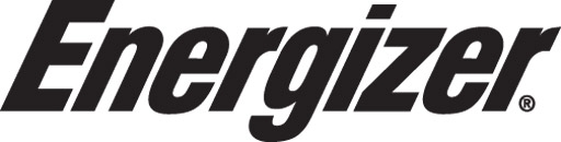 A black and white logo of energizer